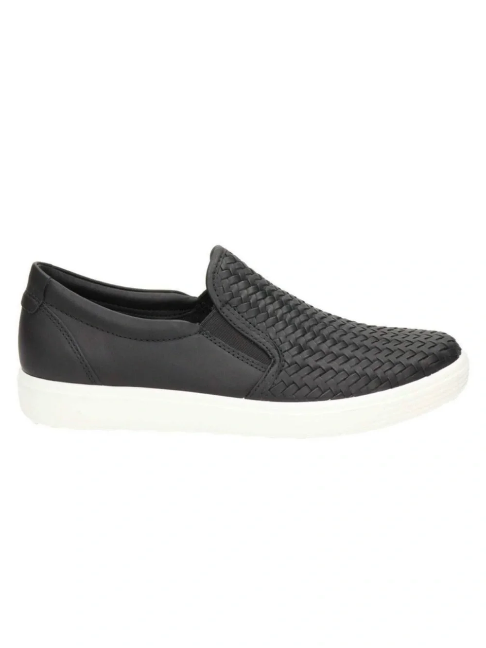 ECCO Soft 7 Woven Slip-on Ii In Black Black Woven Slip-On Sneakers Size 8